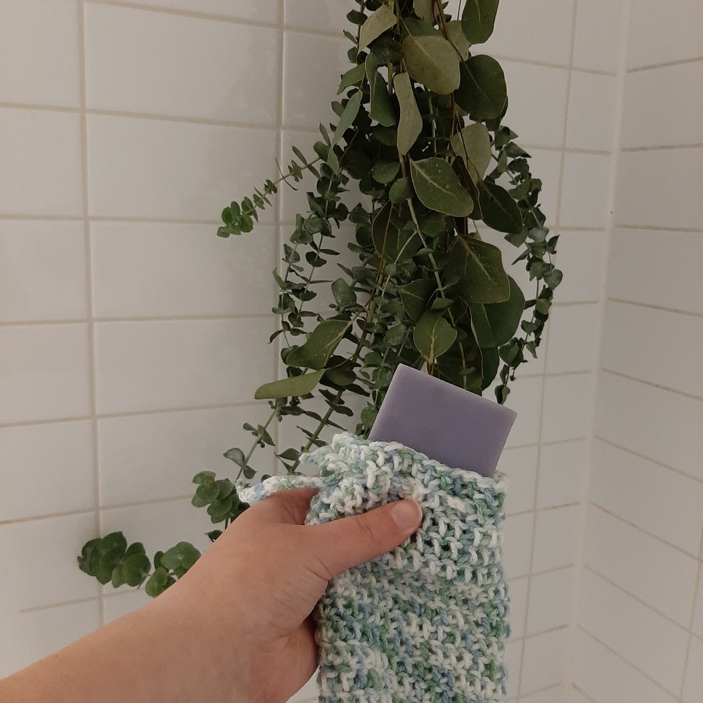 Crochet soap saver bag